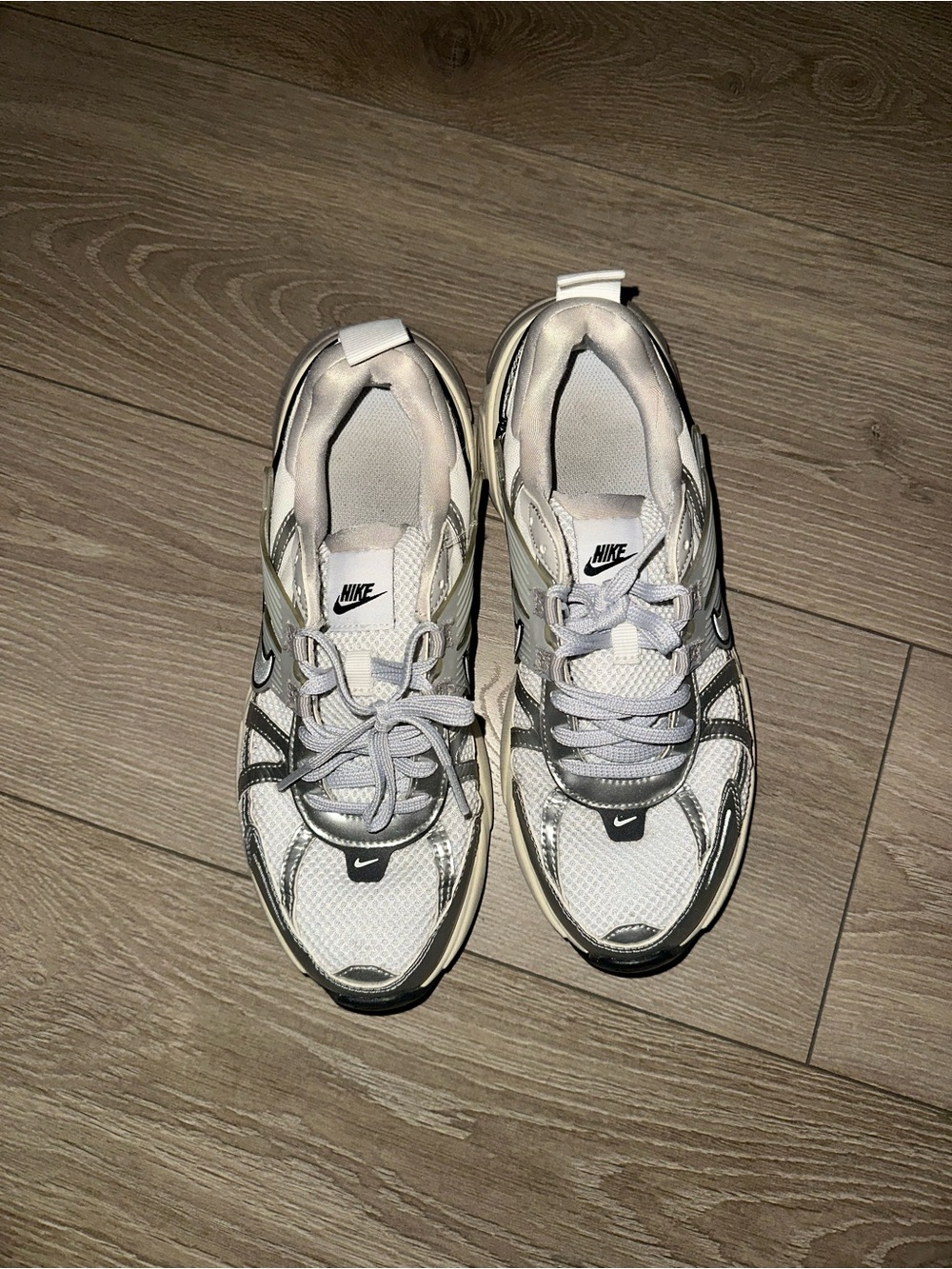 Nike Women's White and Gray Trail-Style Running Shoes